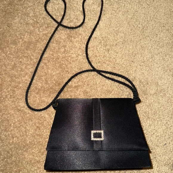 Sasha Vintage Black Clutch or Crossbody Evening Bag - Picture 2 of 4